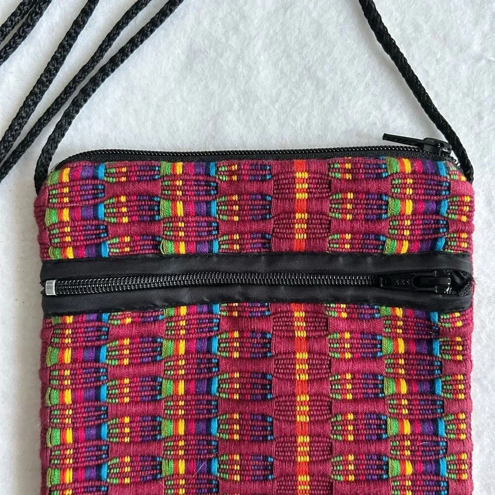 Handwoven Crossbody Bag Guatemalan Fringe Purse